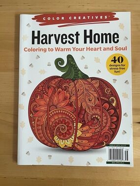 Color Creatives Harvest Home Magazine 2025 Adult Coloring Book Fall Autumn New